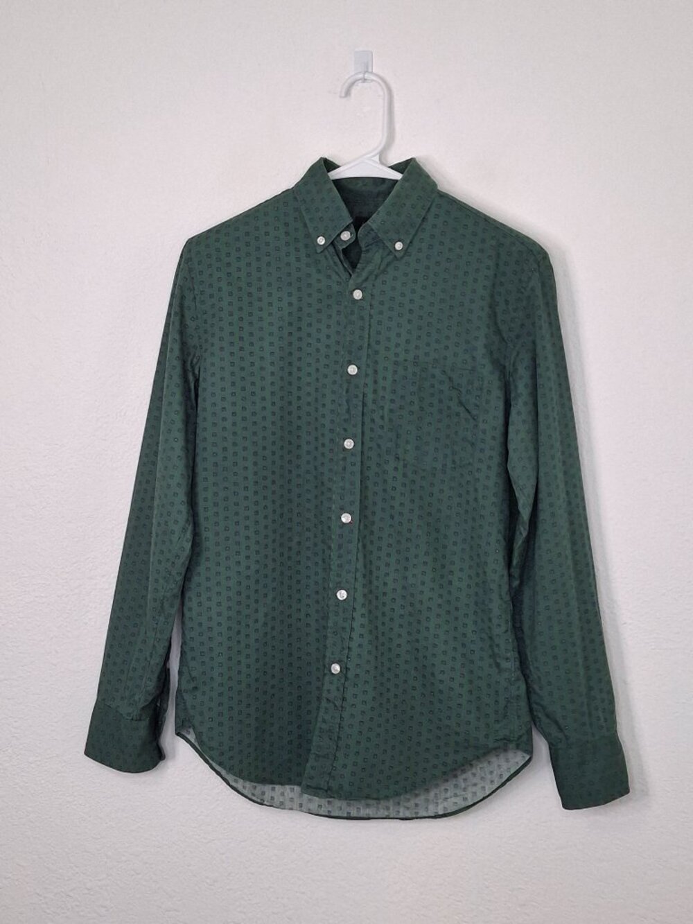 J Crew Mens Floral Shirt Button Down Sz S 100% Cotton Preppy Casual Normcore